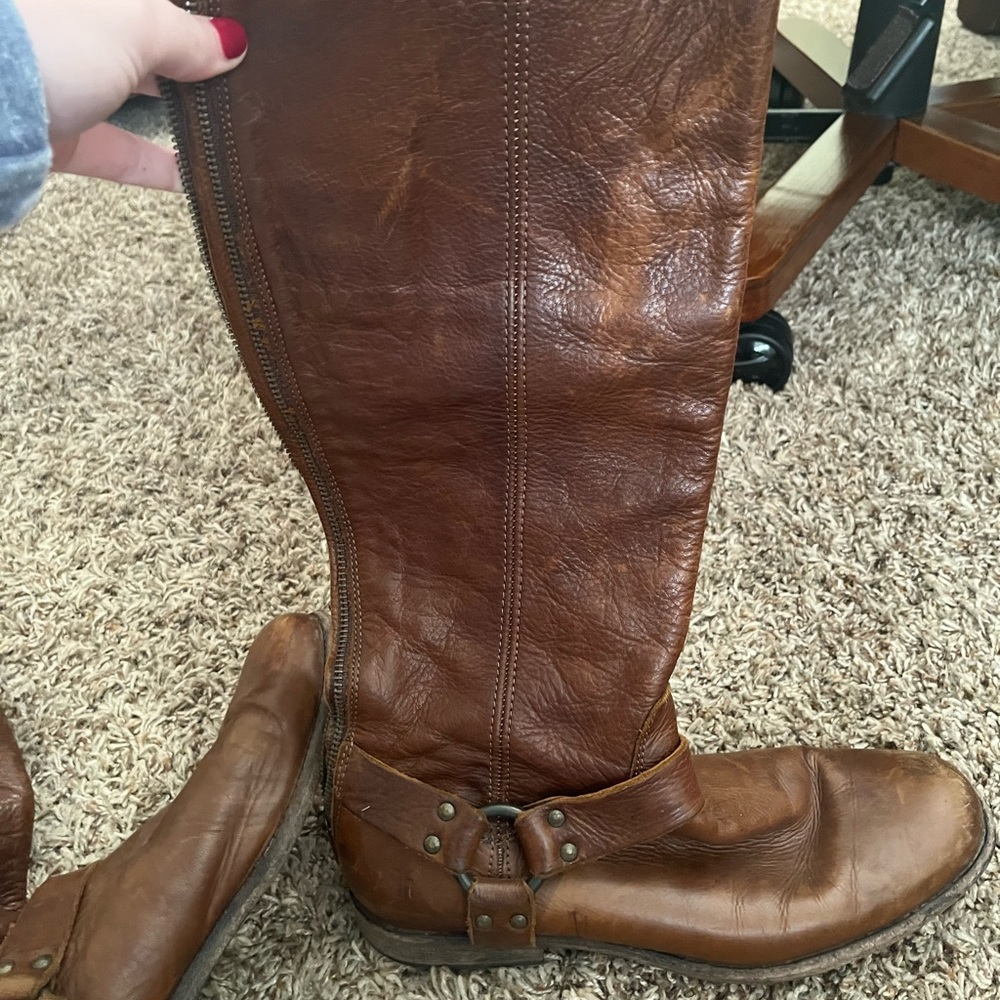 Frye brown leather boots